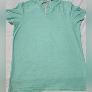 Mens Tenth And Ocean Super Soft Ibiza Green Short Sleeve Henley Sz L